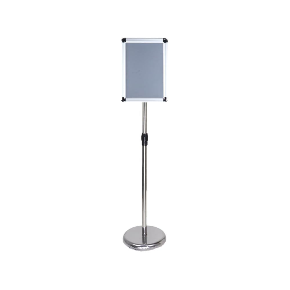Soporte para carteles, Expositor de aluminio for menús, expositores de suelo, carteles de recambio rápido, anuncios, menús de ventas, 12,87 x 17,72 pulgadas, color negro(Silver,9.45 * 12.87inch)