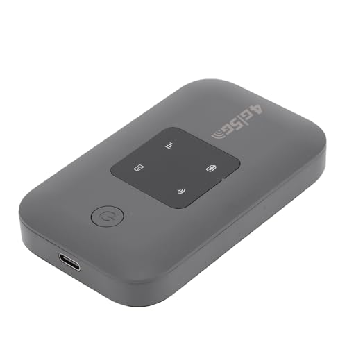 Alomejor WiFi Portátil, Punto de Acceso Móvil 4G con Velocidad de 300Mbps, Ideal para Viajes y Juegos, Admite 10 Dispositivos con Batería Incorporada (Black)