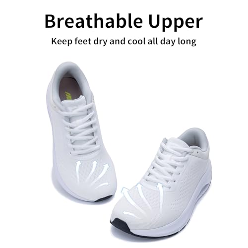 Image of AOV Wide Toe Box Shoes Women Arch Support Walking Shoes Plantar Fasciitis Orthotic Tennis Sneakers