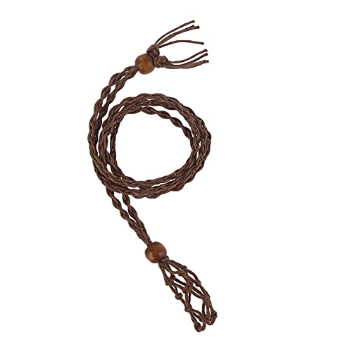 HeroNeo Necklace Rope Empty Stone Stand, Crystal Necklace Rope, Raw Quartz Necklace Rope, Pendant Stone Stand, Adjustable Necklace Stand, Pendant Necklace Cage Rope Necklace