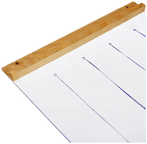 Ferplast Türvorhang für die Hundehütten Modell Domus Medium und Canada 2, Tür für Outdoor-Hundehütten, transparente PVC-Lamellen, wasserdicht, Schutz vor Wind und Kälte, 27,5 x h, 42 cm