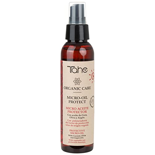 Tahe Micro Oil Protect Organic Care Aceite Capilar con Argán Protección Solar de Origen Vegetal en Spray, 125 ml