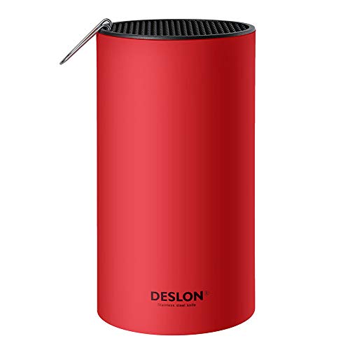 DESLON Modern Universal Knife Block Holder,Knife Holder Countertop Storage, Space Saver Knife Storage, Detachable for Easy Cleaning and Drying, Unique Design Slot to Keep Blade Sharp