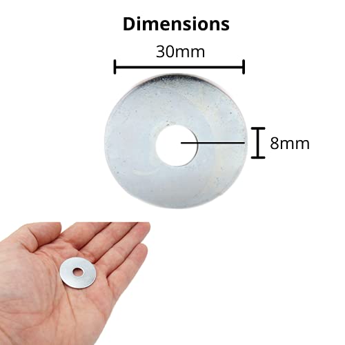Flat Repair Washer Set (M8x30) Large OD - Steel - Evelyne (Pack of 30) - Image 2