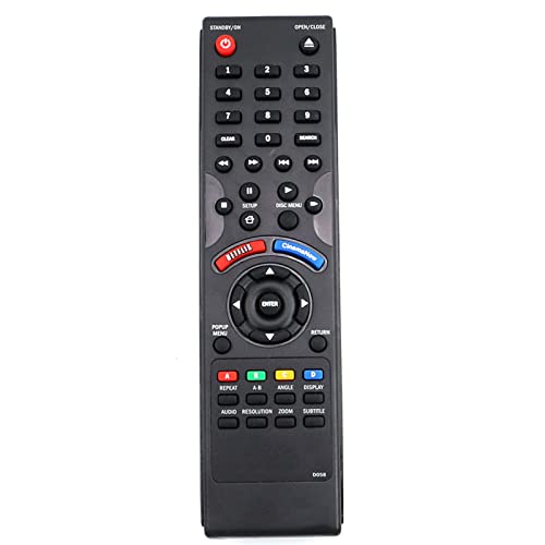 New D058 Replacement Remote Control Compatible With Dynex Blu-Ray Disc Dvd Player Ns-Wbrdvd1 Ns-Wbrdvd2 Ns-Brdvd3 Ns-Brdvd4 Dx-Wbrdvd1 Nswbrdvd1 Nswbrdvd2 Nsbrdvd3 Nsbrdvd4 Dxwbrdvd1 #TOP10