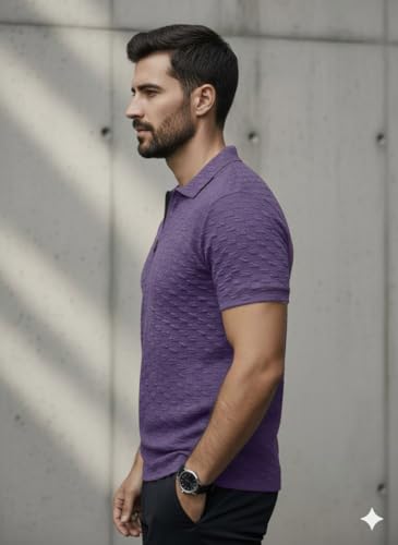 Image of Preneum Men's Poly Cotton Rich Solid Polo Tshirt | Collar Tshirts | Half Sleeves | Plain-Regular Fit (Available in Plus Sizes)