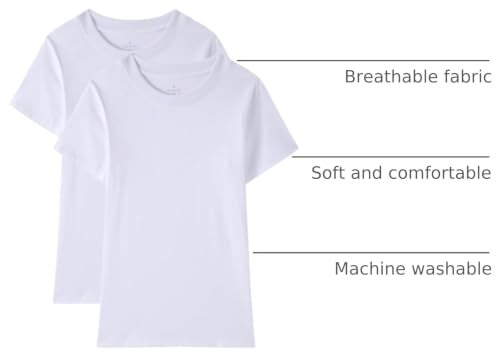 Image of Huata Boys Girls Short Sleeve Tee T-Shirt Crewneck 2 Packs