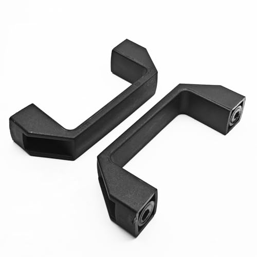 Image of 4 Pcs Square Black Plastic Pull Handles 90mm Hole Centers Square Handles, Suitable for Luggage Mechanical Equipment Cabinet Handles
