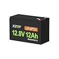 XZNY Compact 12V 12Ah Lithium Battery, Rechargeable 12V LiFePO4 Battery Built-in 20A BMS, 12 Volt Deep Cycle Battery Perfect for UPS System, Replacement SLA, Ham Radio, Water Pump, Solar System
