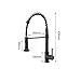 OREKPOT Kitchen Tap Spring Kitchen Mixer Taps 1 Hole Pull Out Spray, Kitchen Mixer Tap 360° Swivel Kitchen Tap Single Lever 2 Spray Modes Black，Gold
