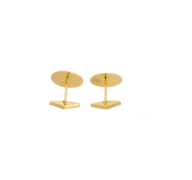 Mancuernillas Circulares de Oro Amarillo 14K 20mm miniatura 5