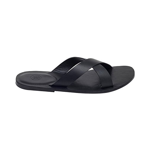 WCFC Men's Black Leather Thong Sandals (Tuscany T01-06), 6