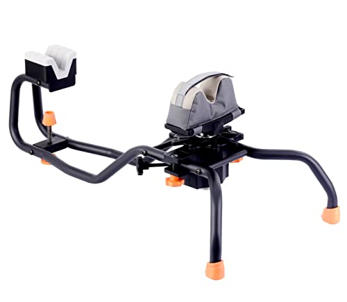 Pormucal Adjustable Ambidextrous Rifle Hunting Shooting Rest For Outdoor Range With Deluxe Universal Front Rest Bag #TOP6