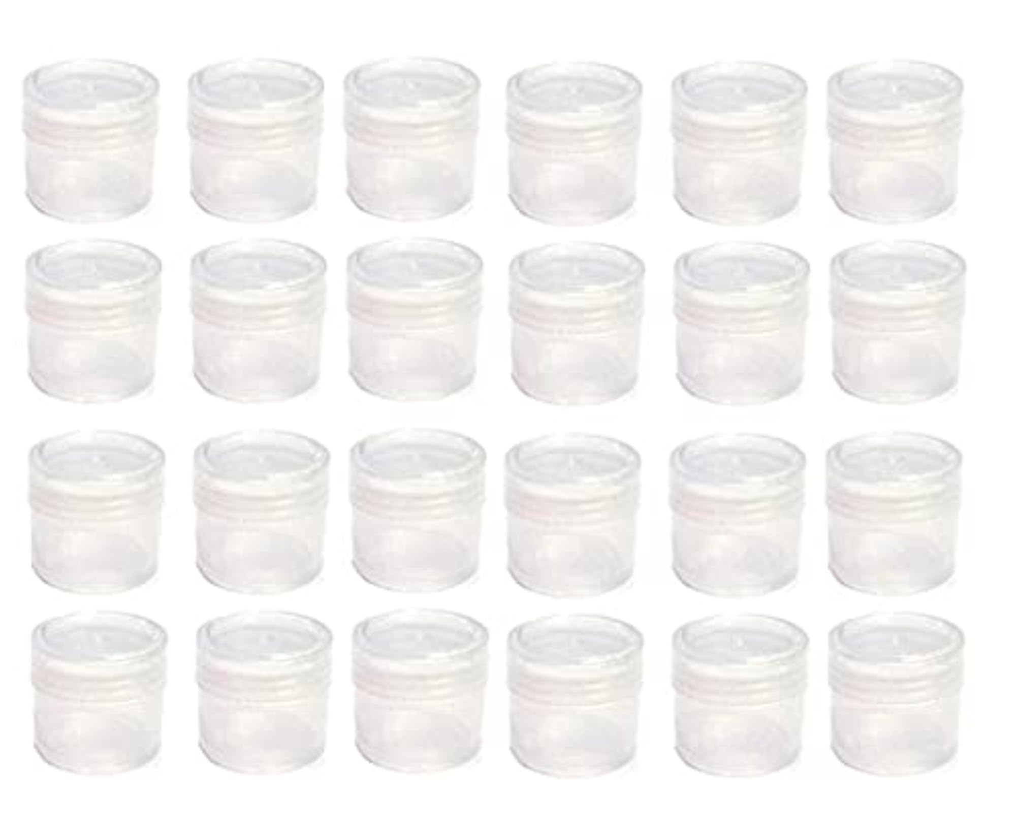 72pcs 5grams Unbreakable Plastic Transparent Containers