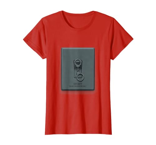 Off Duty Do Not Disturb The Shift Funny Police Officer Gift T-Shirt, Women, Red, XX-Large