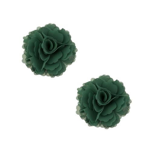 Clips chaussures mousseline fleur rose décoration amovible sandales talons hauts 7cm vert