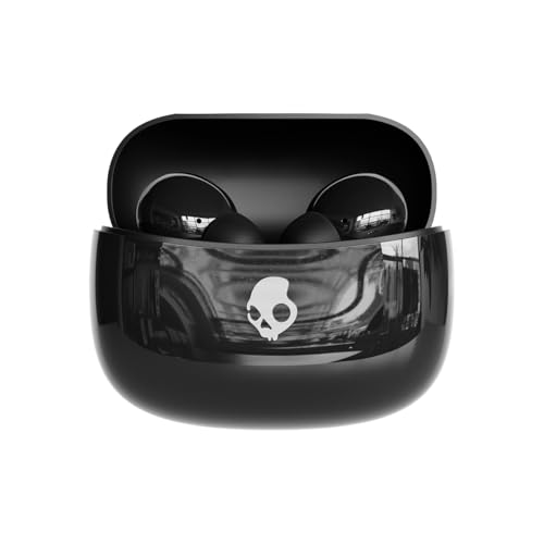 Image of Skullcandy Ink'd ANC Wireless Earbuds with Active Noise Cancelling, 43Hr Battery + Rapid Charge, Quad Mic with ENC, 10mm Drivers, Multipoint Pairing, Sweat & Water Resistant - Black Glossy