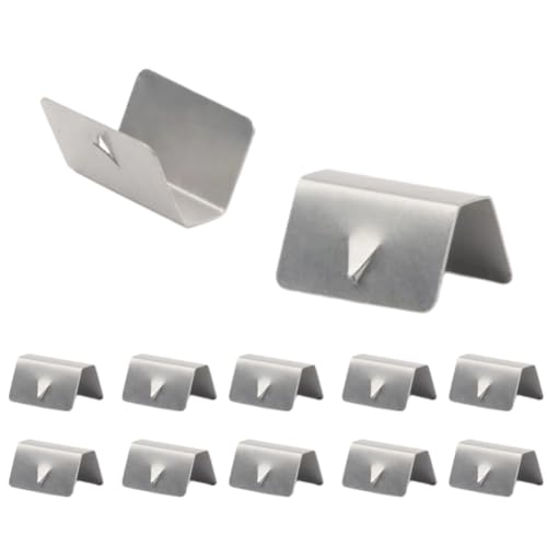 Image of Wind Deflector Clips,12Pcs Car Wind Rain Deflector Channel Stainless Steel Fixing Retaining Clips Fit for G3