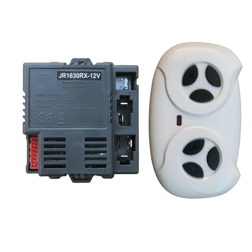 JR1630RX 12V 2.4G Remote Control and Receiver, for Kids Ride On Toys, 12V Control Box Motherboard Accessories Ride On Car Replacement Parts