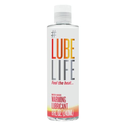 LubeLife Water-Based Warming Lubricant, Warm Invigorating Heating Sensation, Lube for Men, Women and Couples, 8 Fl Oz