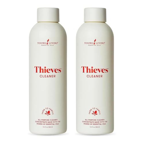 Image of Young Living Thieves Household Cleaner Natural Cleaning Solution, Non-Toxic, A Safely Clean and Healthy Home, Effective for Household Surface - 14.4 fl.oz. - 2 bottles