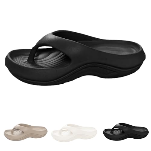 Pillow Arch Support Flip Flops Slides for Women Plantar Fasciitis Cloud Orthopedic Sandals Slippers Lightweight Cushioning Shock-Absorbing