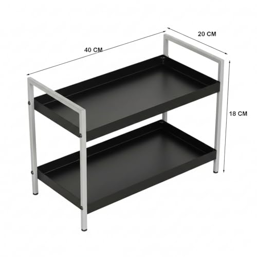 Image of FRIEDERICH Microwave Stand, OTG Stand, Microwave Oven Platform Rack, Kitchen Storage Shelf (Walnut Brown & (2 Self)