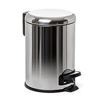 TATAY Prullenbak Badkamer met Pedaal 3L | Soft-Close Deksel | Compacte en Uitneembare Binnenemmer | Stevig Roestvrij Staal | Ideaal voor Kleine Badkamers – Blue Mist