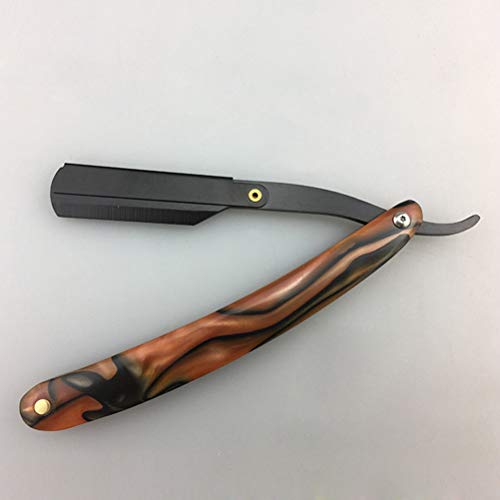 Beaupretty Wooden Handle Black Razor Chic Straight Barber Steel Razors Shaving Knife Folding Men Vintage Straight Metal Hair Shaper Barber Razor Without Blade For Home Salon #TOP4