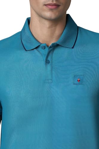 Image of Louis Philippe Men's Cotton Solid Slim Fit T-Shirt