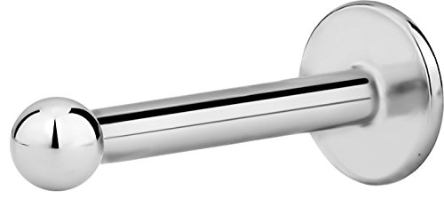 Forbidden Body Jewelry Piercing Jewelry, Tragus Piercing Jewelry, Tragus Jewelry, 16G 10mm Internally Threaded Surgical Steel, Helix Earring and Labret Stud with 2mm Ball Top