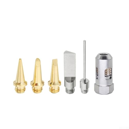 Pro - Kit de soldador de gas butano con puntas de cabezal de corte para modelos MT-100, HT-1937 y HT-1938 - Juego de herramientas de soldadura de 6 o 7 piezas con cobre y hierro (6 piezas)