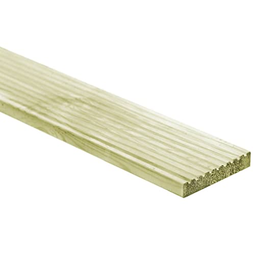 vidaXL 8X Bois de Pin Imprégné Lames de Terrasse Planches de Terrasse Platelages Composites Jardin Terrasse Balcon Extérieur 1,16 m² 1 m