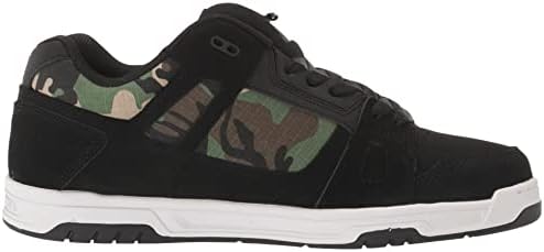 DC Men's Stag Low Top Skate Shoe, Black/CAMO, 11.5 | Image 5