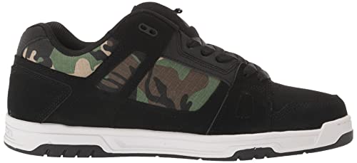 Dc Men's Stag Low Top Skate Shoe, Black/Camo, 10 #TOP5