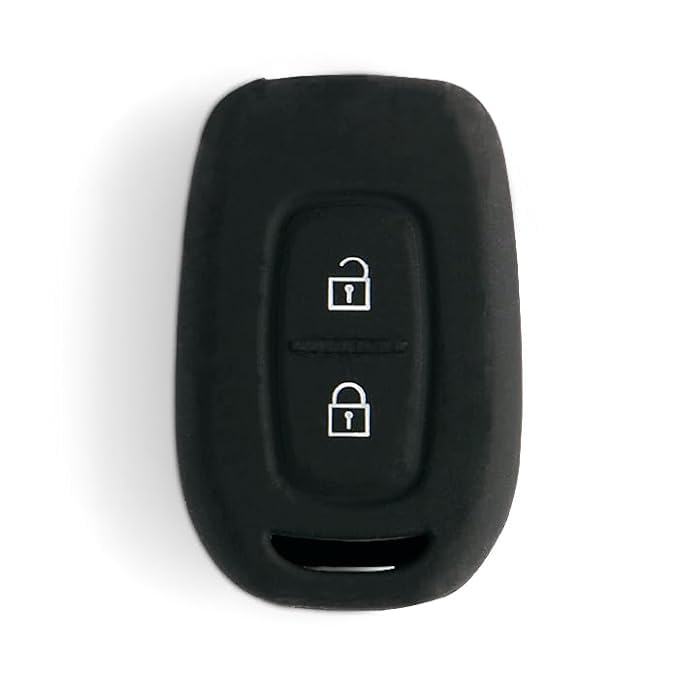 Image of Key Shell, 2 Button Key Shell Replacement, Compatible for Renault Duster, Kwid, Terreno, Triber, Kiger etc, Pack of 1, Black
