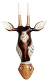 afrikanische wanddeko holz  Woru Maske Antilope, Holz-Maske aus Bali, Wandmaske (30 cm)…