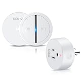 STRIPOO Garbage Disposal Wireless Switch Kit, Remote Control Outlet, Garbage Disposal Button, Remote Control Outlet Plug, 15A/1500W with 4000V Anti-Surge, 500 Feet RF Range, Garbage Disposal Switch