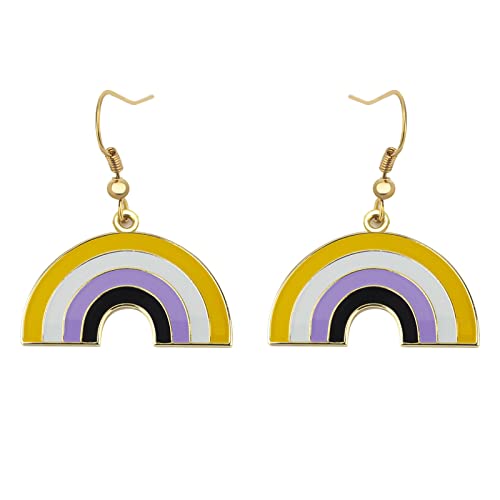 Pendientes colgantes de orgullo no binario Gay & Lesbianas LGBT Orgullo Regalos Rainbow Jewelry Cover