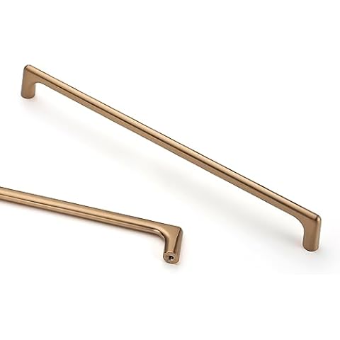 Asidrama 6 Pack 10 Inch(256mm) Champagne Bronze Cabinet Pulls Cabinet Handles Cupboard Handles Kitchen Cabinet Hardware for Cupboard Drawer Pulls Cover