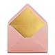 10x DIN C5 Kuverts 15,7 x 22,5 cm in Altrosa (Rosa) mit goldenem Seidenfutter - Nassklebung - Blanko Brief-Umschläge - Post-Umschläge ohne Fenster im C5 Format - Marke: FarbenFroh by GUSTAV NEUSER