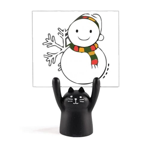 Flocon de neige illustration mémo support chat noir contre le désordre