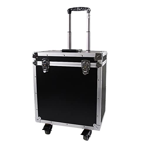 Caja de herramientas con ruedas, organizador de caja profunda, con mango telescópico y cerradura, caja de herramientas de almacenamiento para camping, sitios de construcción, caja de herramientas po