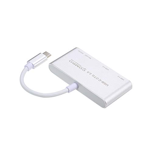 Image of Tooarts USB C USB 3.1 Type C HUB with Card Reader 5 in 1 USB-C Hub Type-c OTG Hub Combo USB3.0 Multi Spliter for MacBook Pro Air(Sliver