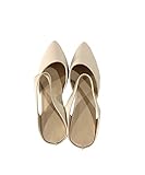 [Dewlily] ポインテッドトゥハイヒール レディース パンプス ミュール 無地 10代 20代 30代 韓国ファッション オフィスカジュアル ポイント スクエアヒール ストラップdy-1100-cr-39