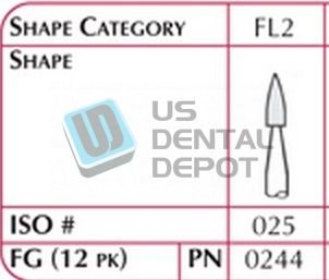 SHOFU - FG Dura-White Flame Fl2 12pk -#0244 [ Blanca Arkansas pulir r 111574 Us Dental Depot