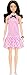 Barbie Fashionistas Doll #224 with Black Wavy Hair, Pink Gingham Dress & Accessories, 65th Anniversary Collectible Toy
