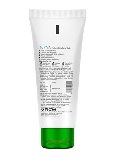 SHIVANSH ENTERPRISE Purfying Daily Facial Wash 60 ml.(pack of 2)