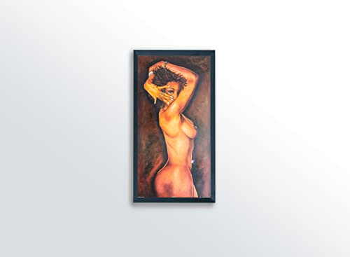 Sparkle - Fred Mathews 18x35.5 Black Framed - Nude Lady African American Black Art Print Wall Decor Poster #9a24