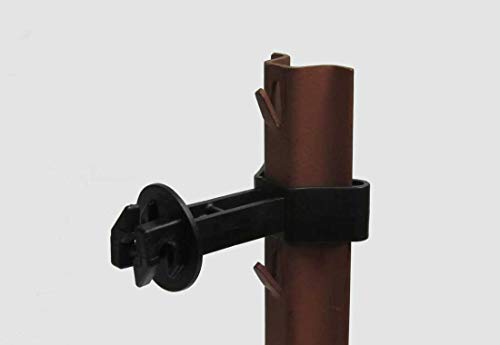 FENCE SHOCK 25PCS Products Chain Link U Post Insulator, Farm Fence, Black